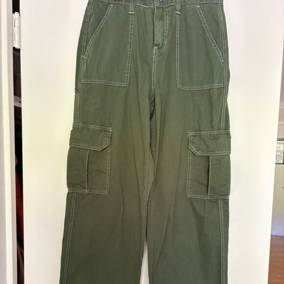 HT Denim Army Green Cargo Pants (Women, size 7) - Picture 3 of 6